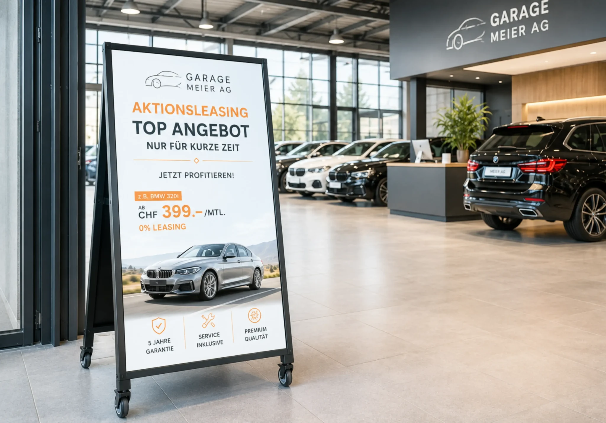 Digitale Screens für Garagen und Autohäuser