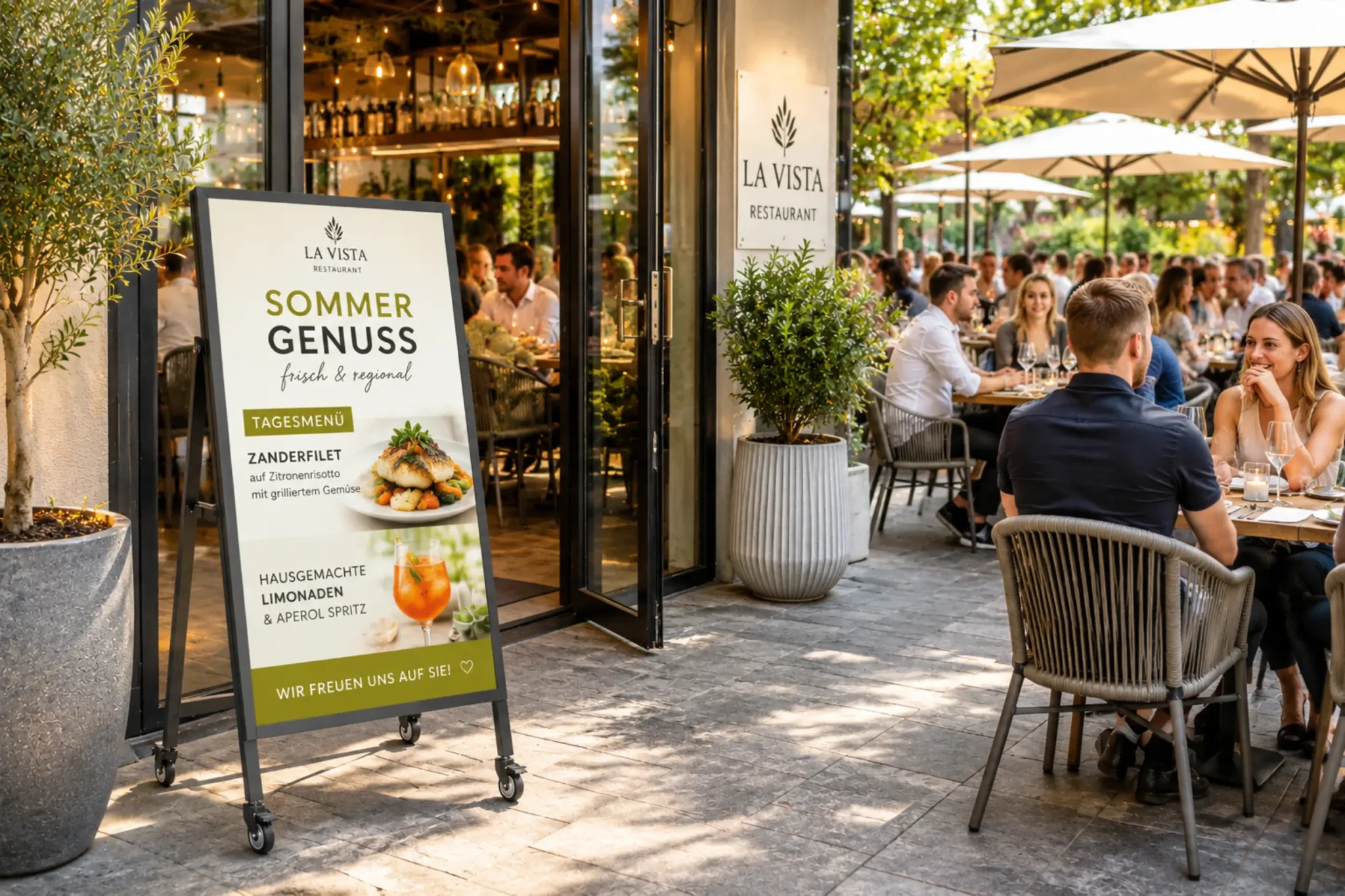 Digitale Screens für Restaurants und Gastronomie