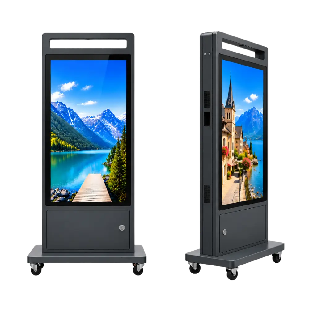MOVE-PRIME DUAL IP65 doppelseitiger mobiler Outdoor LCD Kundenstopper