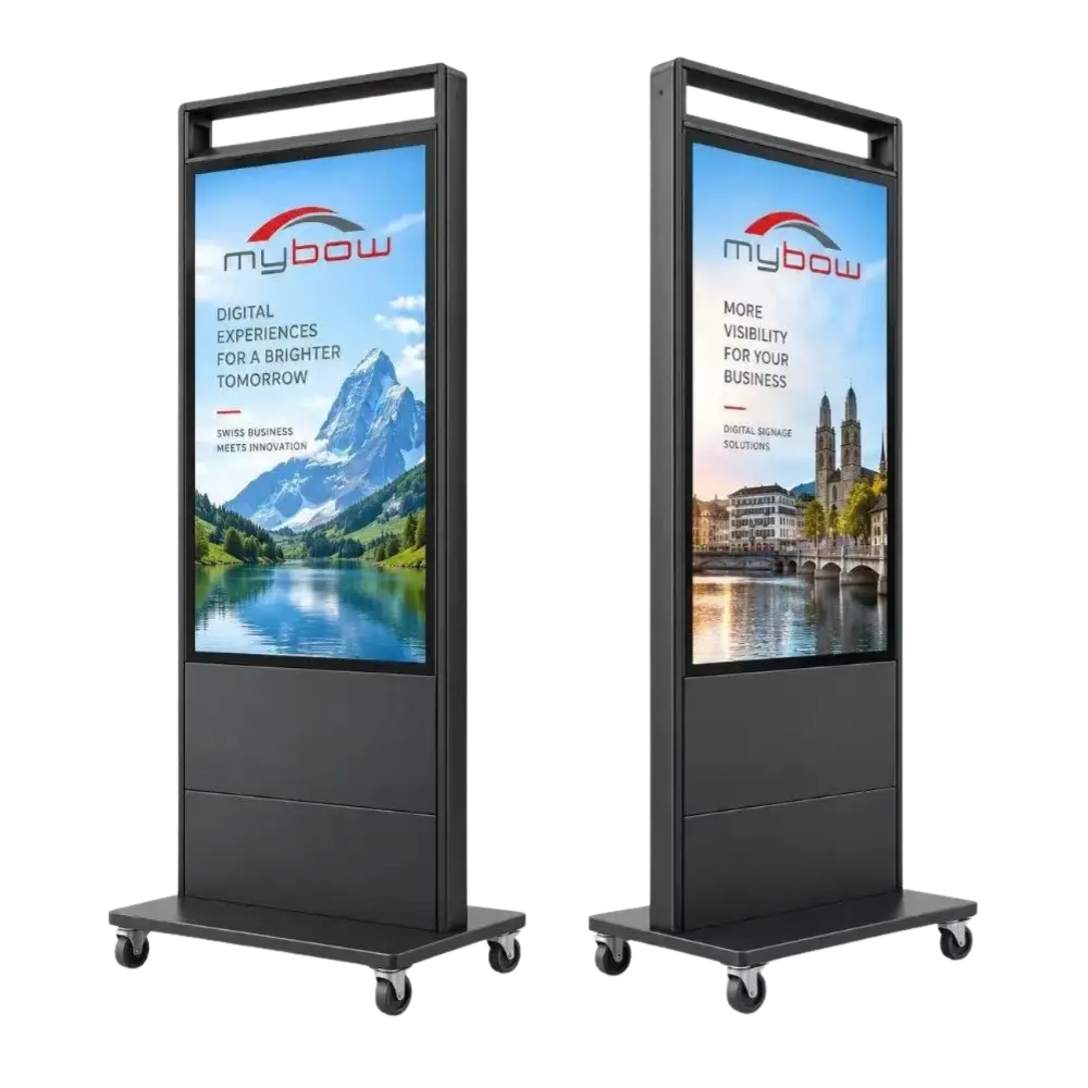 MOVE-PRIME DUAL mobiler doppelseitiger digitaler Kundenstopper