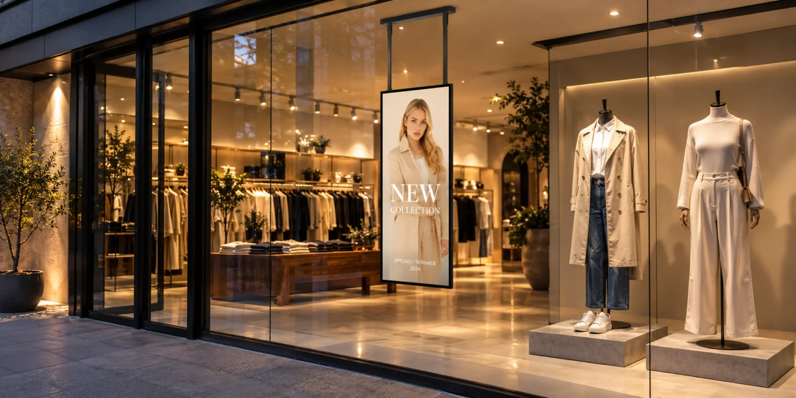 MOVE-WINDOW LCD Display hinter Glas im Retail